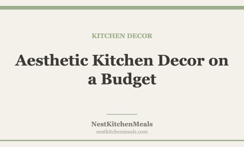 aesthetic kitchen decor budget