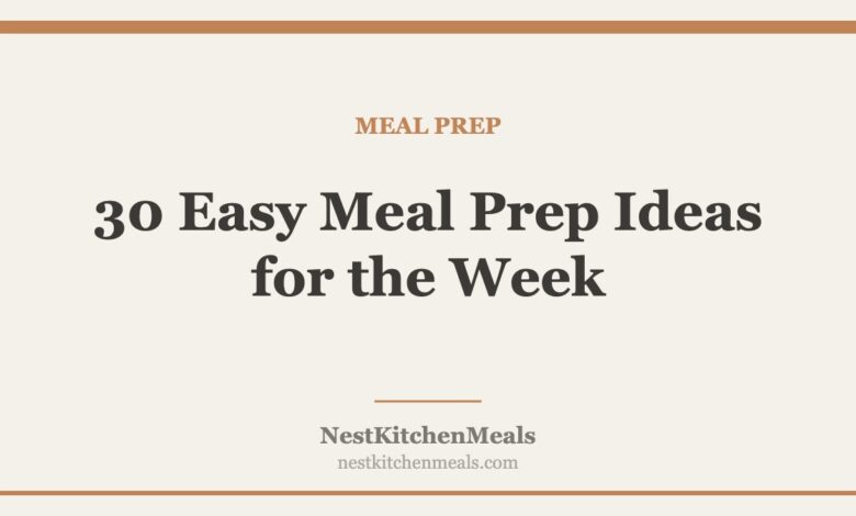 meal prep ideas week