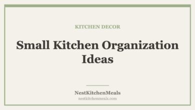 small kitchen organization