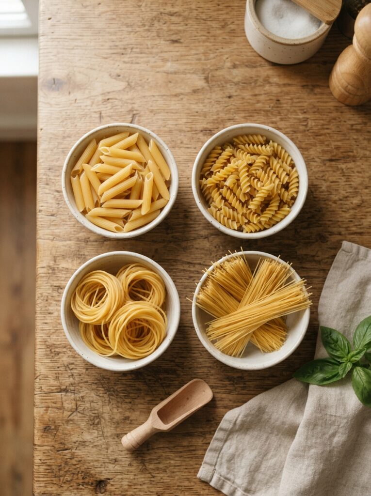 One-Pot Pasta Dinners for Busy Weeknights: 8 Easy Recipes 9 One-Pot Pasta Dinners for Busy Weeknights: 8 Easy Recipes Different dry pasta shapes for one-pot cooking