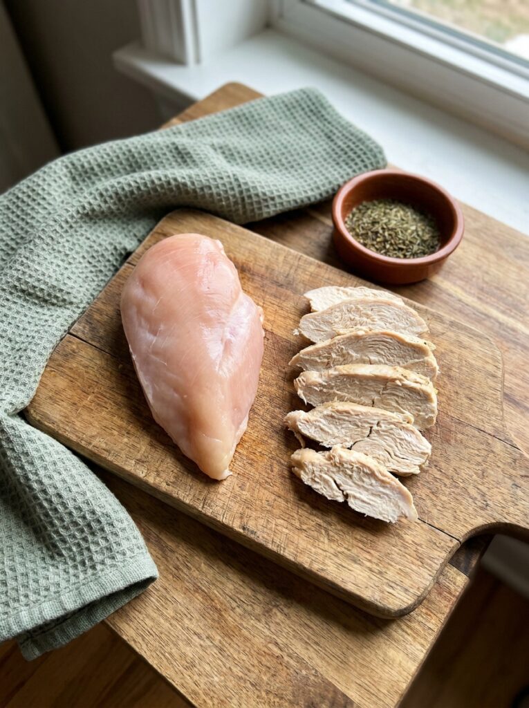 How to Cook Chicken Breast So It's Never Dry Again: Every Method Compared 2 How to Cook Chicken Breast So It's Never Dry Again: Every Method Compared Raw chicken breast next to a dry, overcooked sliced chicken breast on a wooden cutting board