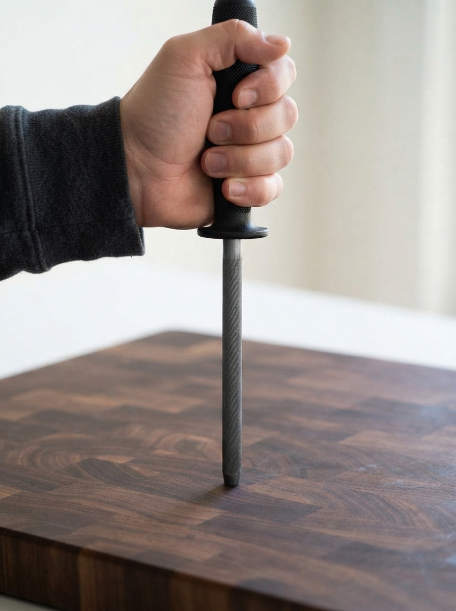 Knife Skills Every Home Cook Should Know 7 Knife Skills Every Home Cook Should Know Chef's knife being drawn along a honing steel