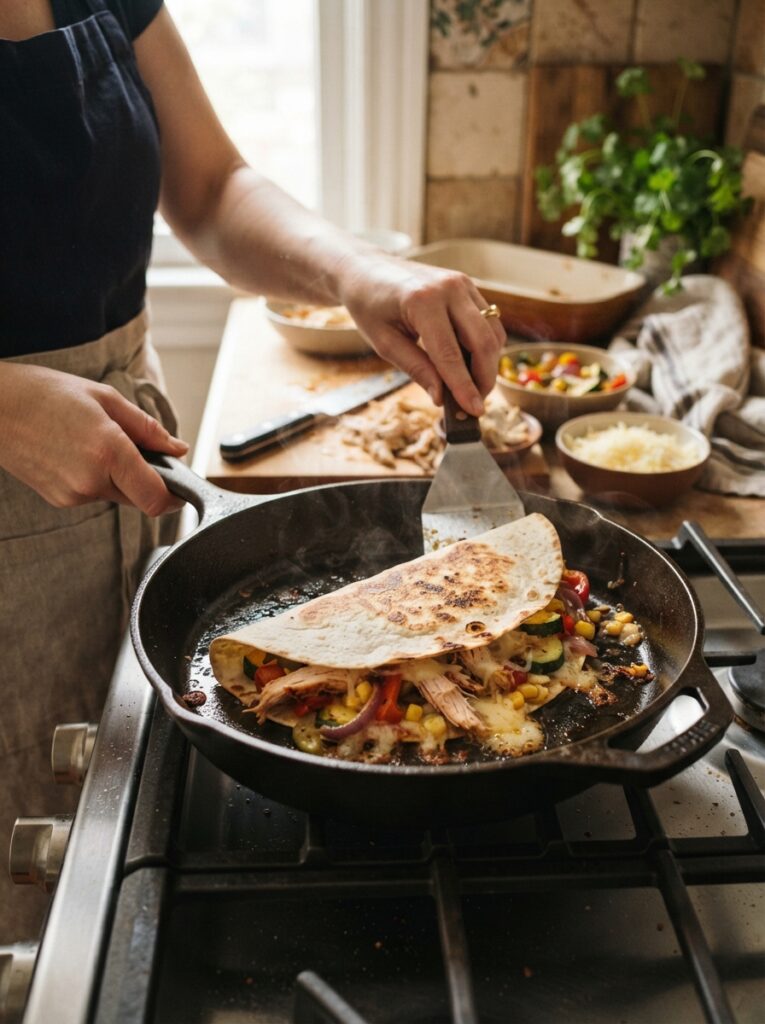 15 Cooking Tips for Busy Families to Save Time, Eat Healthier, and Stress Less 13 15 Cooking Tips for Busy Families to Save Time, Eat Healthier, and Stress Less Leftover chicken repurposed into a quesadilla
