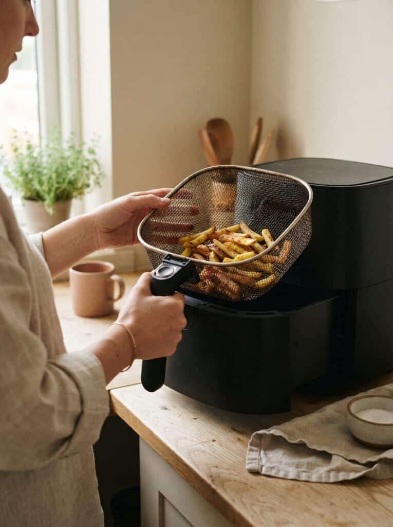 Best Air Fryers of 2026: Top Picks for Every Budget and Size 6 Best Air Fryers of 2026: Top Picks for Every Budget and Size Hands lifting the basket out of an air fryer to check the coating