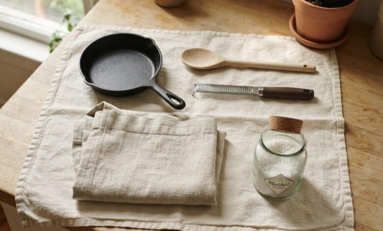 Best Gifts for Home Cooks in 2026 1 Best Gifts for Home Cooks in 2026 A flat lay of kitchen gifts on cream linen including a cast iron skillet, wooden spoon and zester