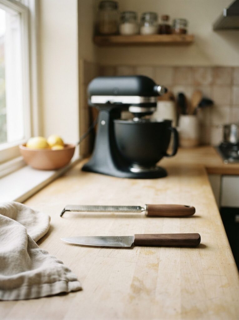 Best Gifts for Home Cooks in 2026 3 Best Gifts for Home Cooks in 2026 Kitchen tools arranged by skill level from a simple knife to a stand mixer